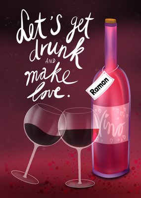 Patricia Hooning | Valentijnskaart | Let's get drunk