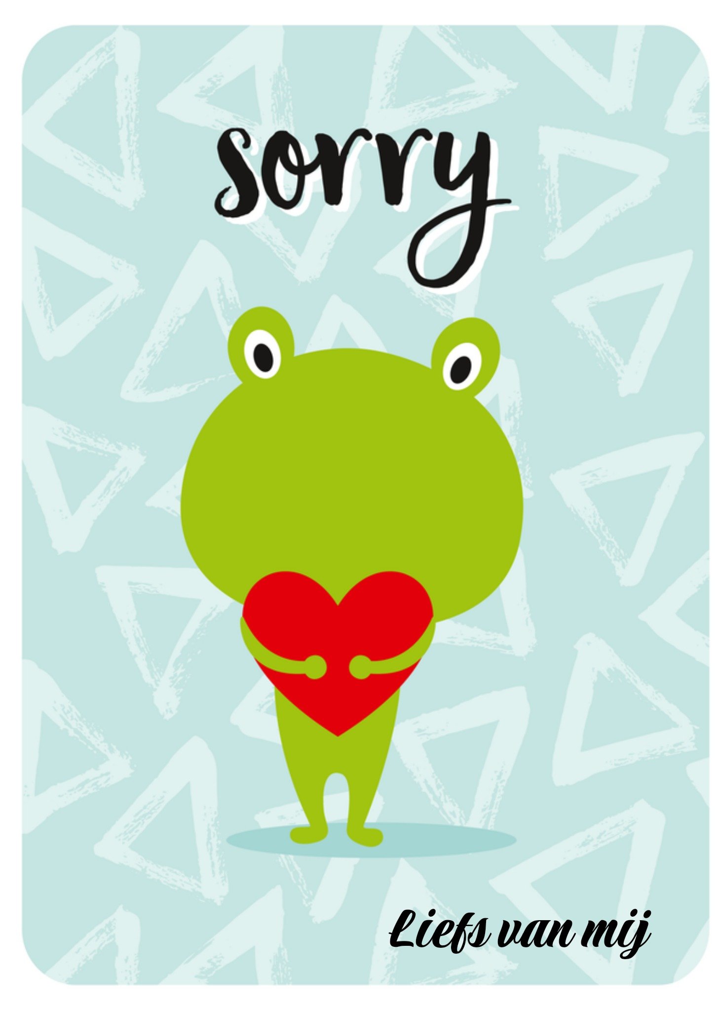 Sorry kaart Kikker Paperclip