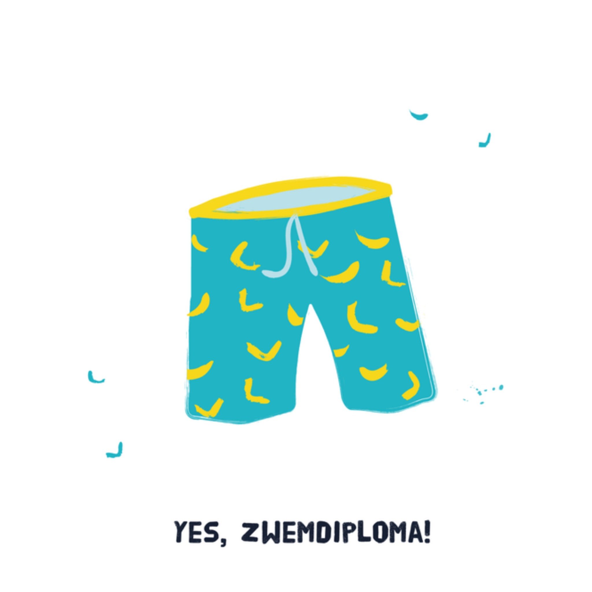 Kitchen of Smiles Zwemdiploma zwembroek Vierkant