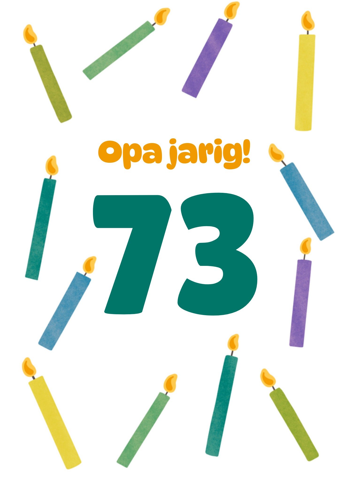 Verjaardagskaart Taartkaarsjes Opa Greetz