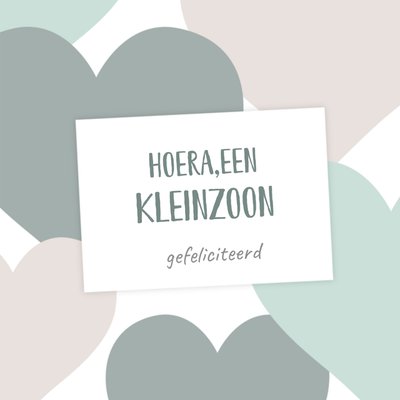 Hoera Een Kleinzoon Abstract Bloemen Geboorte Kaart