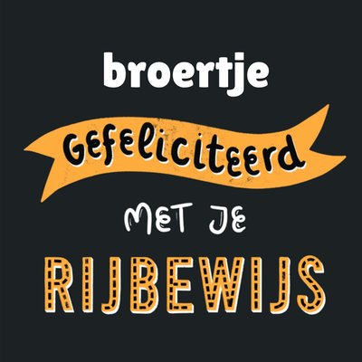 Greetz | Geslaagd kaart | broertje | rijbewijs