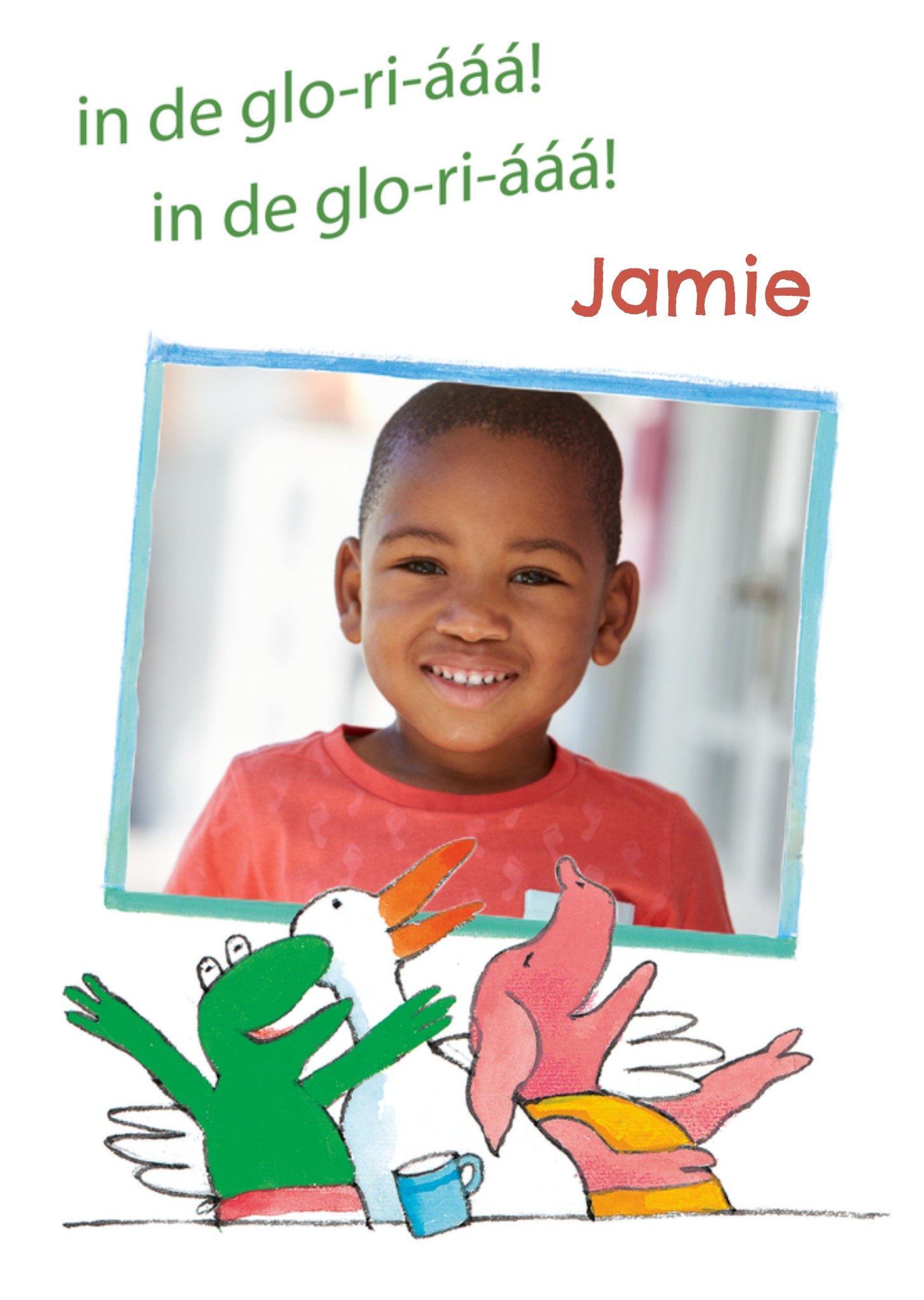 Verjaardagskaart Met foto Zingen Kaart Kikker