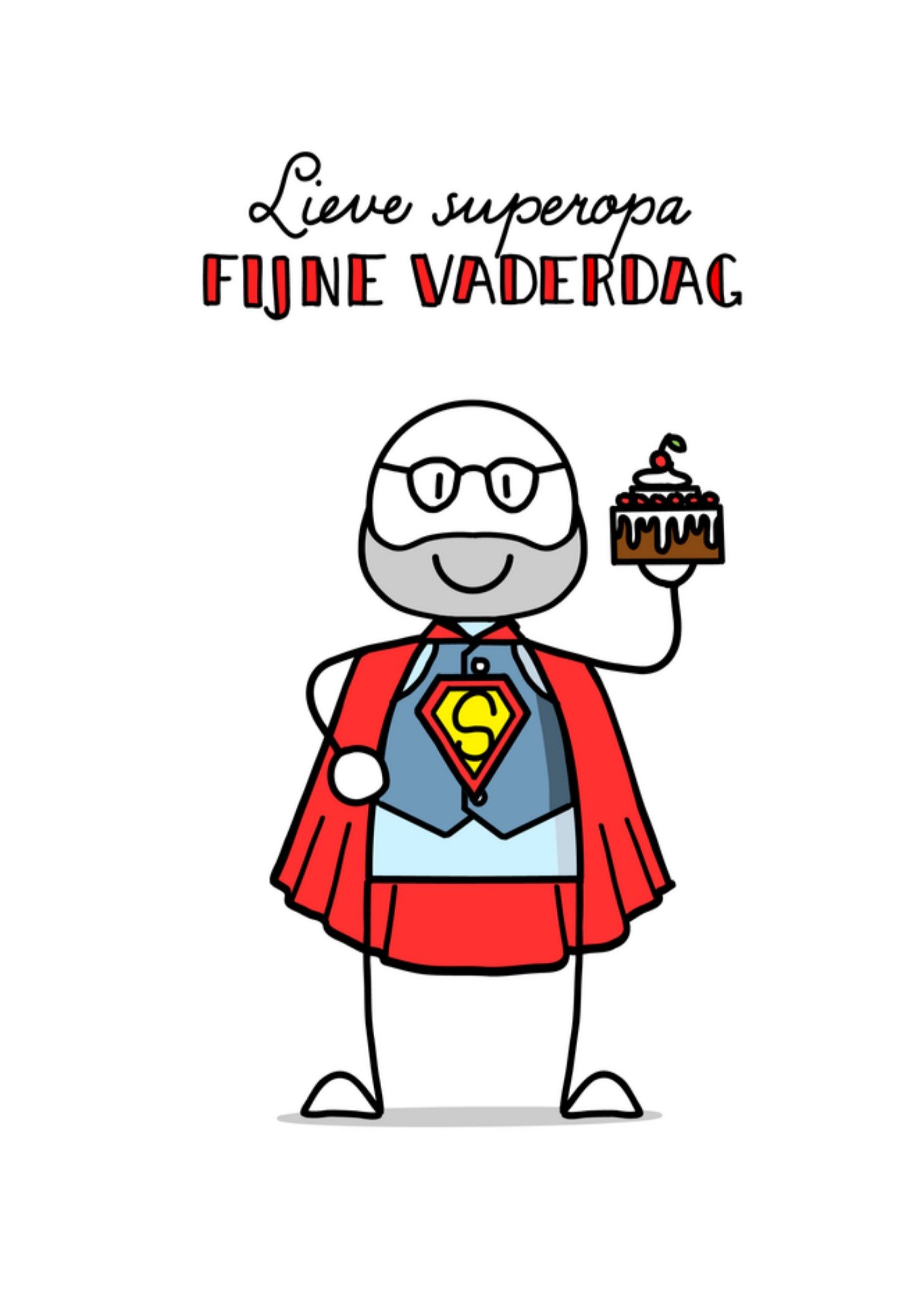 Vaderdagkaart Super Opa Kaart YH Tekent