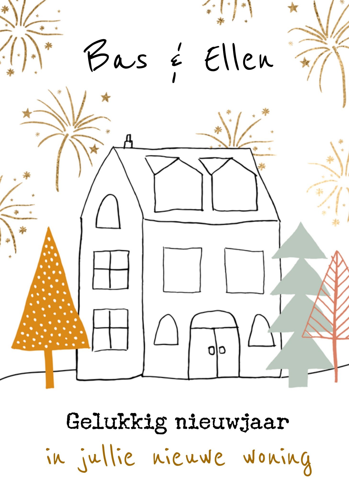 Greetz Nieuwjaarskaart Nieuwe woning Standard Card