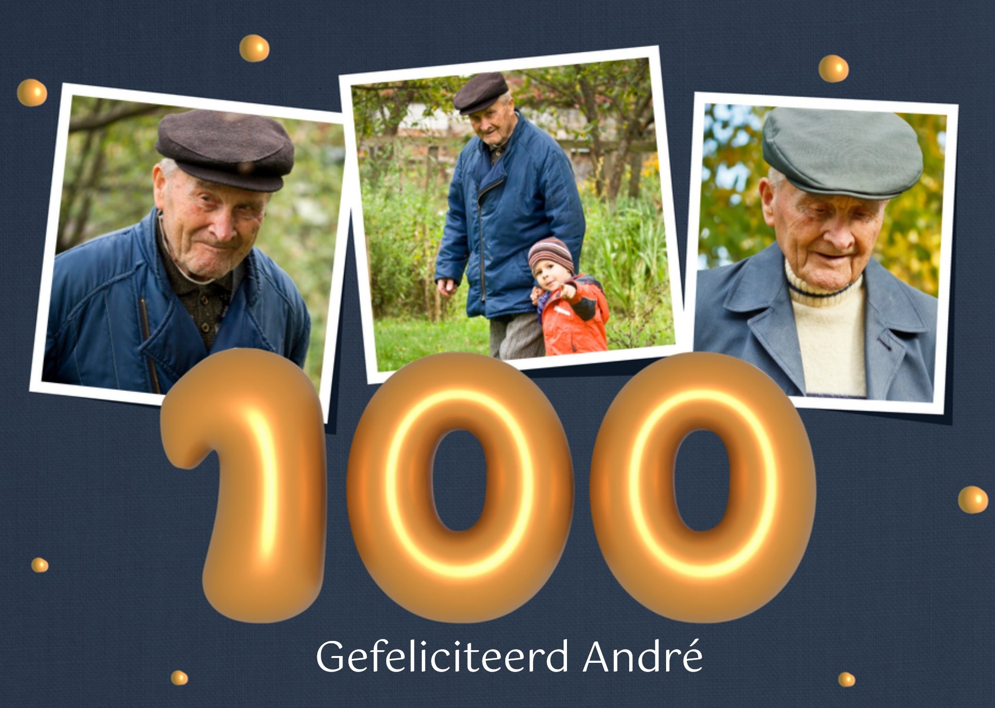 Verjaardagskaart 100 jaar fotokaart Kaart Greetz