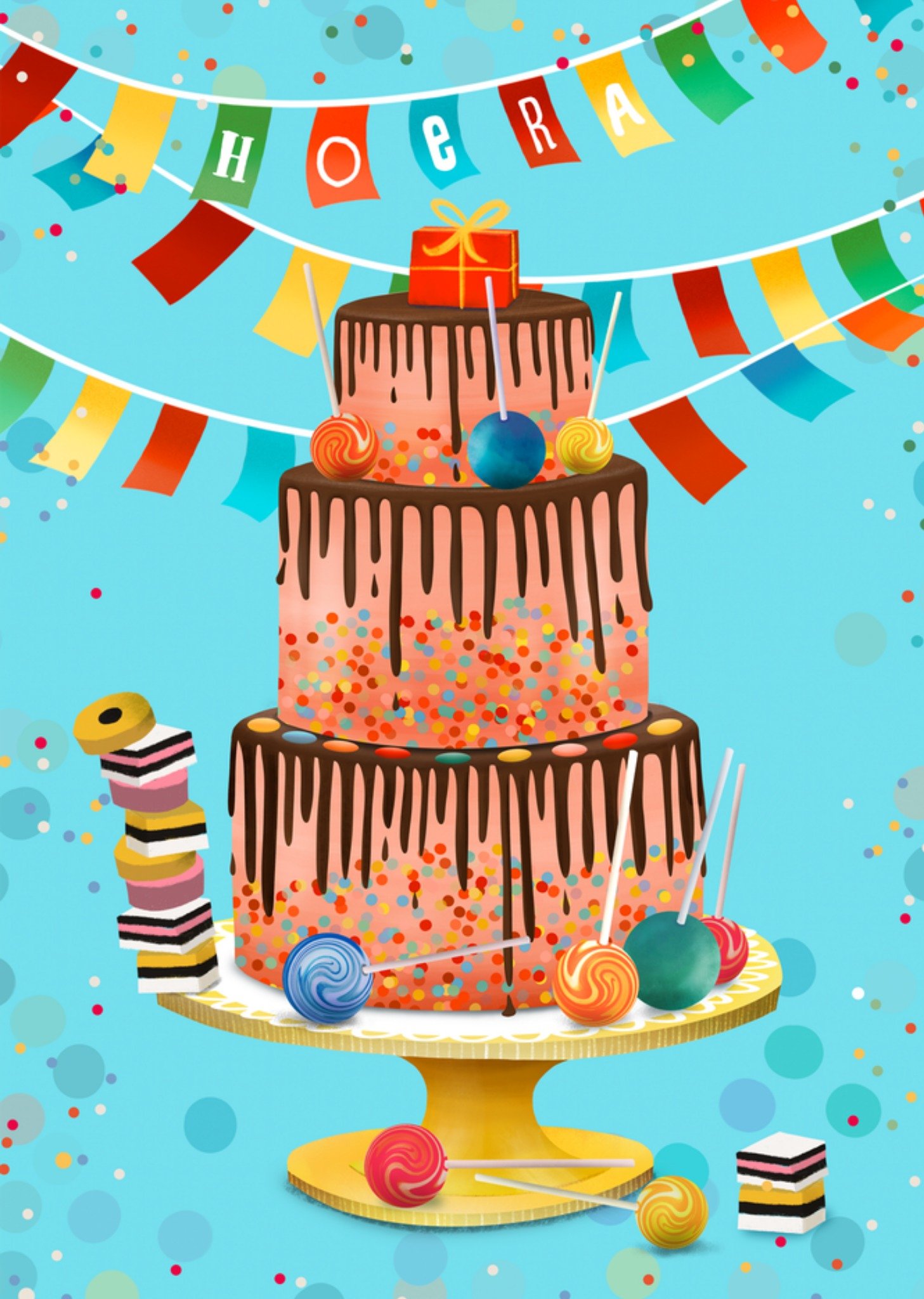 Verjaardagskaart Hoera Kaart Fishuals