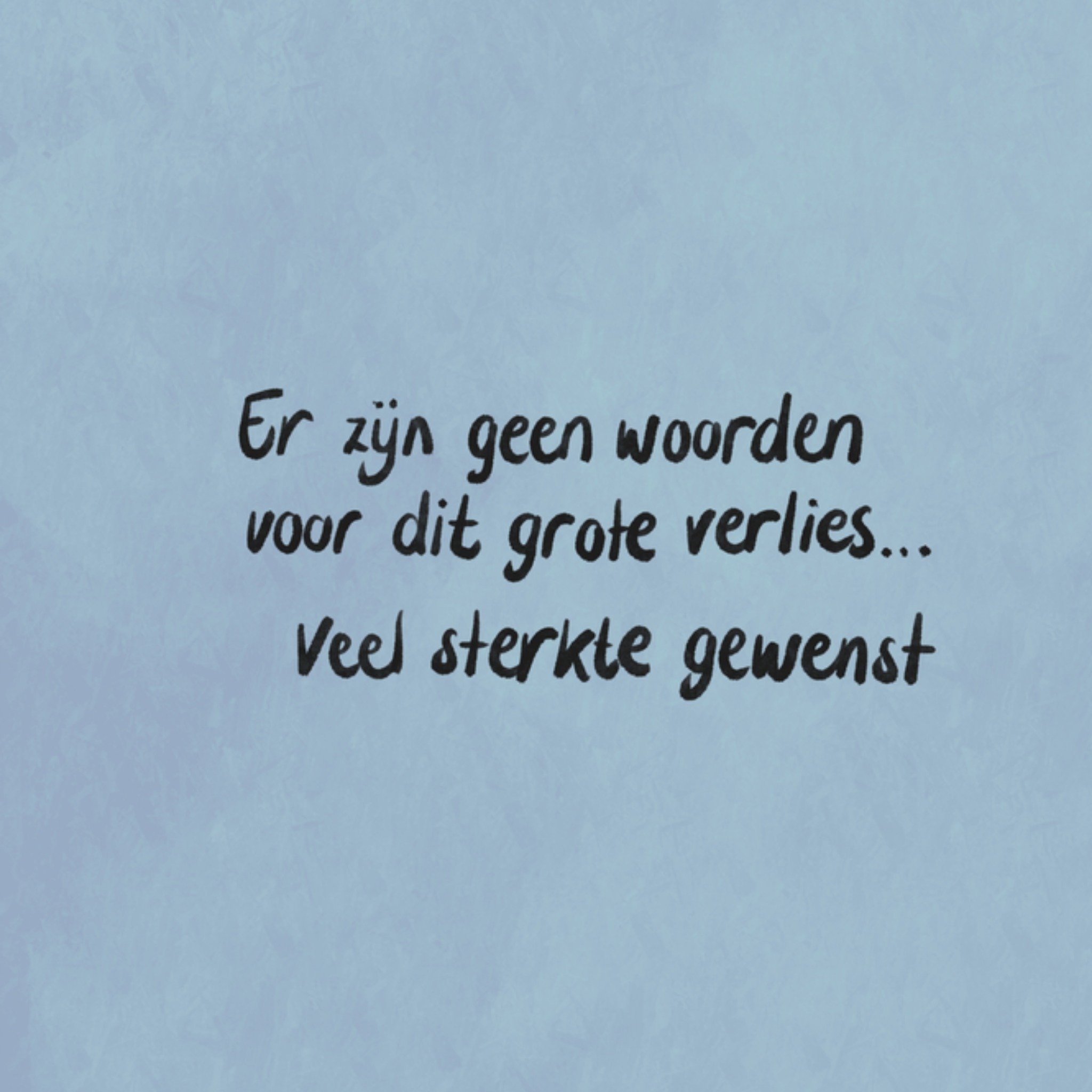 Greetz Condoleancekaart groot verlies Vierkant