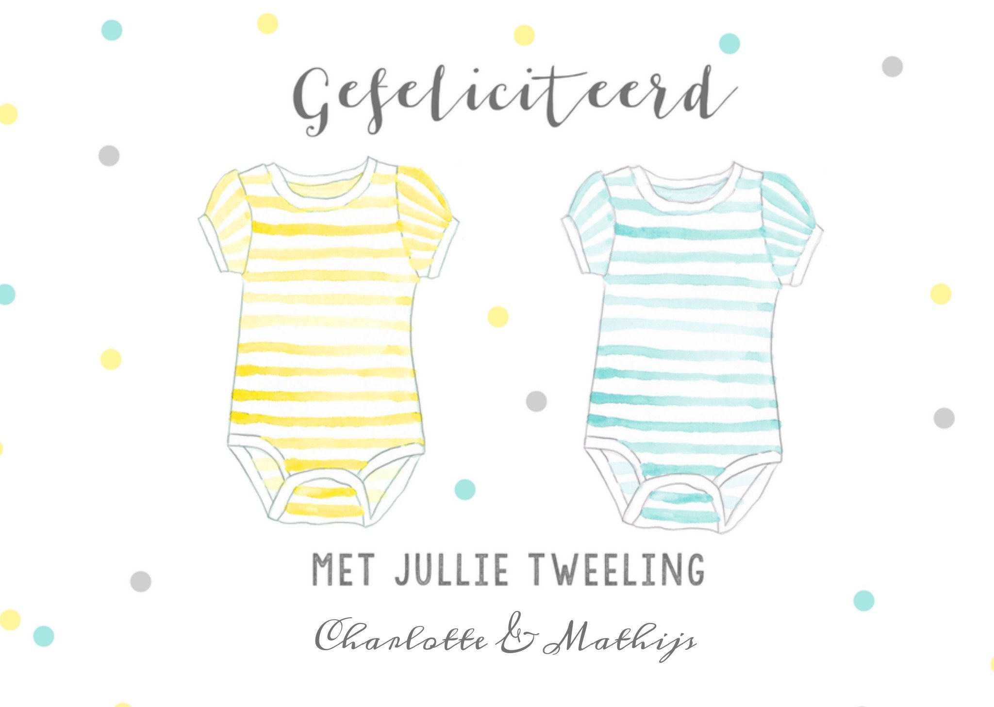 Greetz Geboortekaart tweeling Standard Card