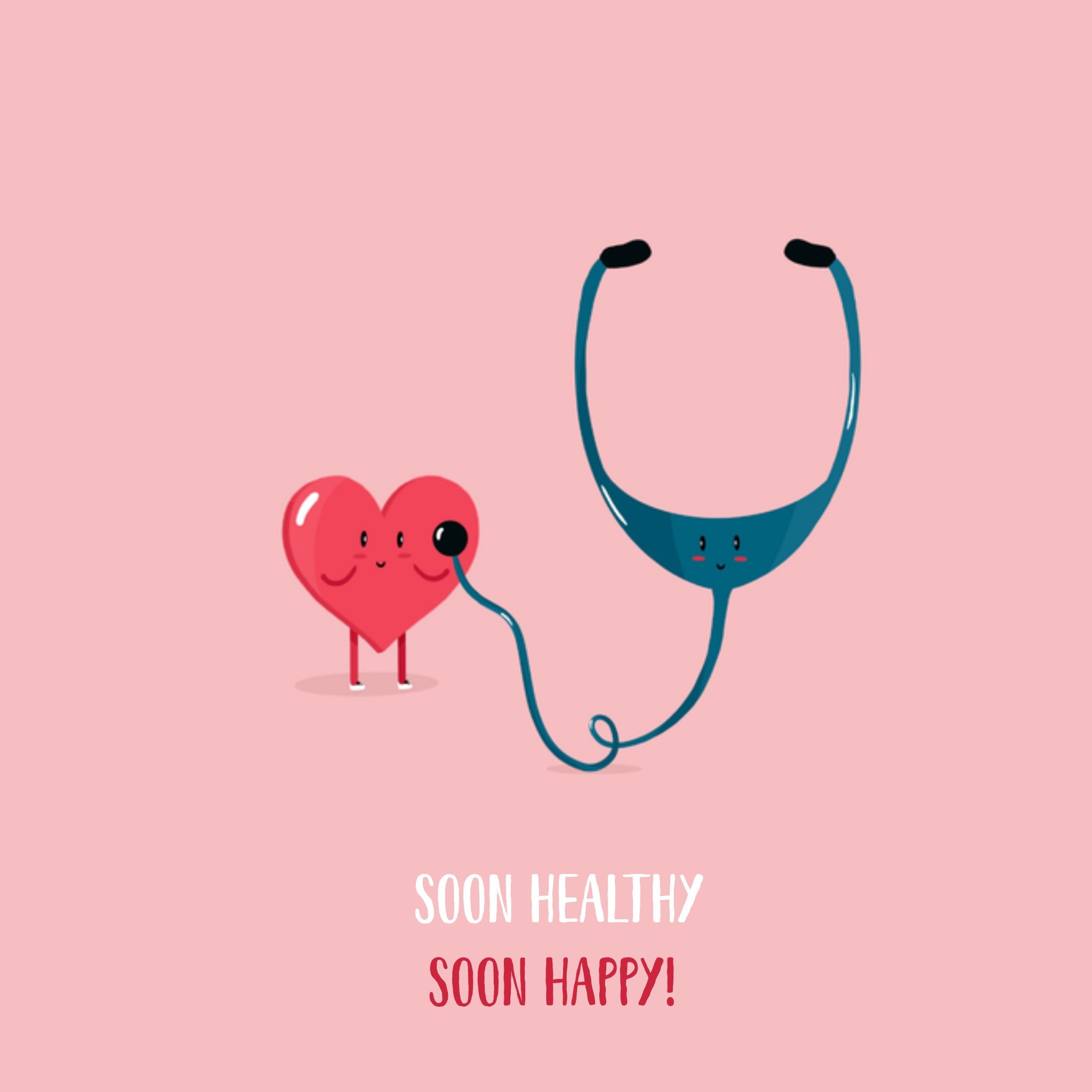 Greetz Beterschapskaart Soon healthy, soon happy Vierkant