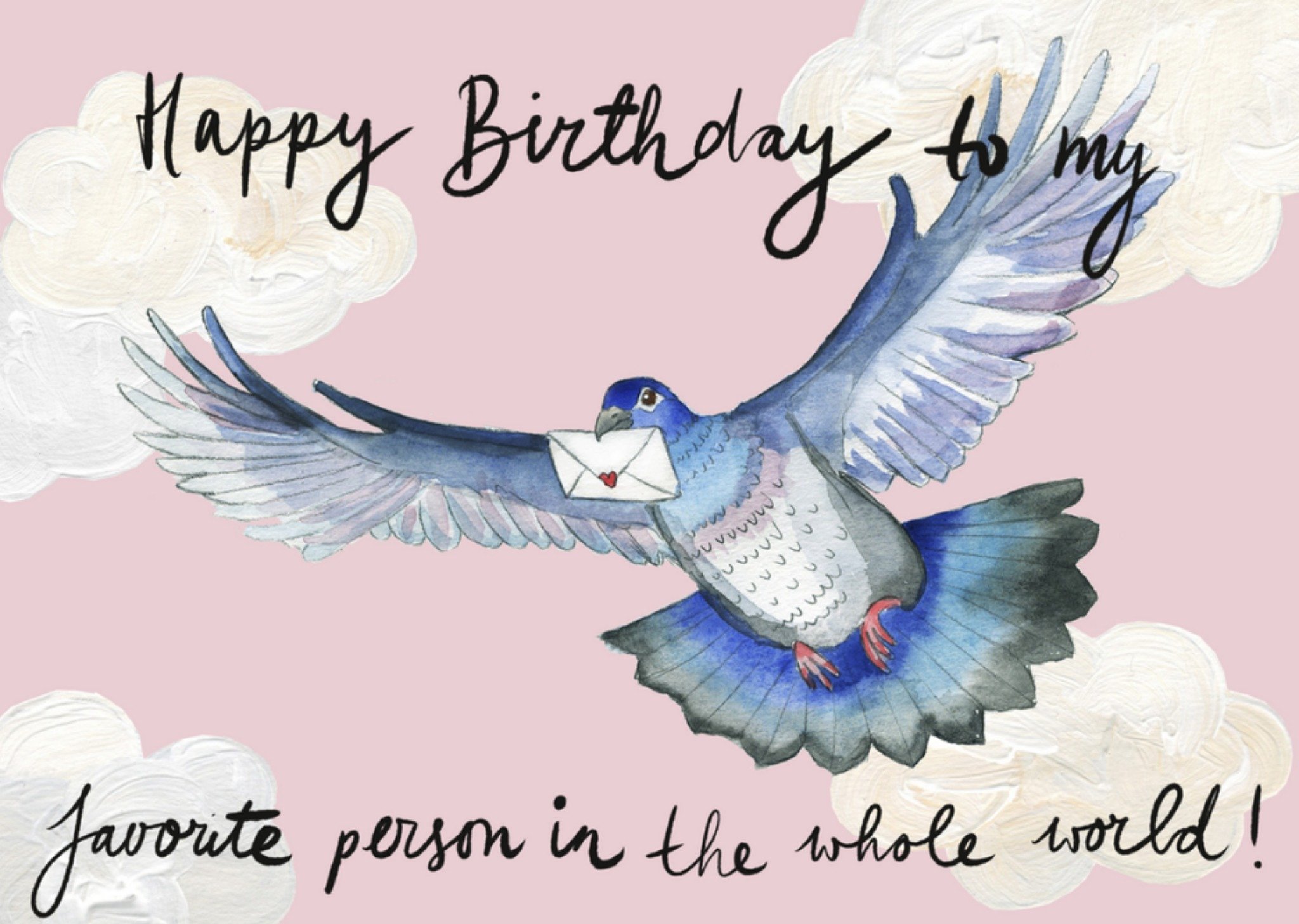 Marie Bodie Verjaardag Duif Kaart Marie Bodié