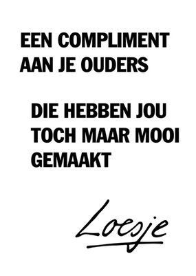Loesje | Geboortekaart | grappig