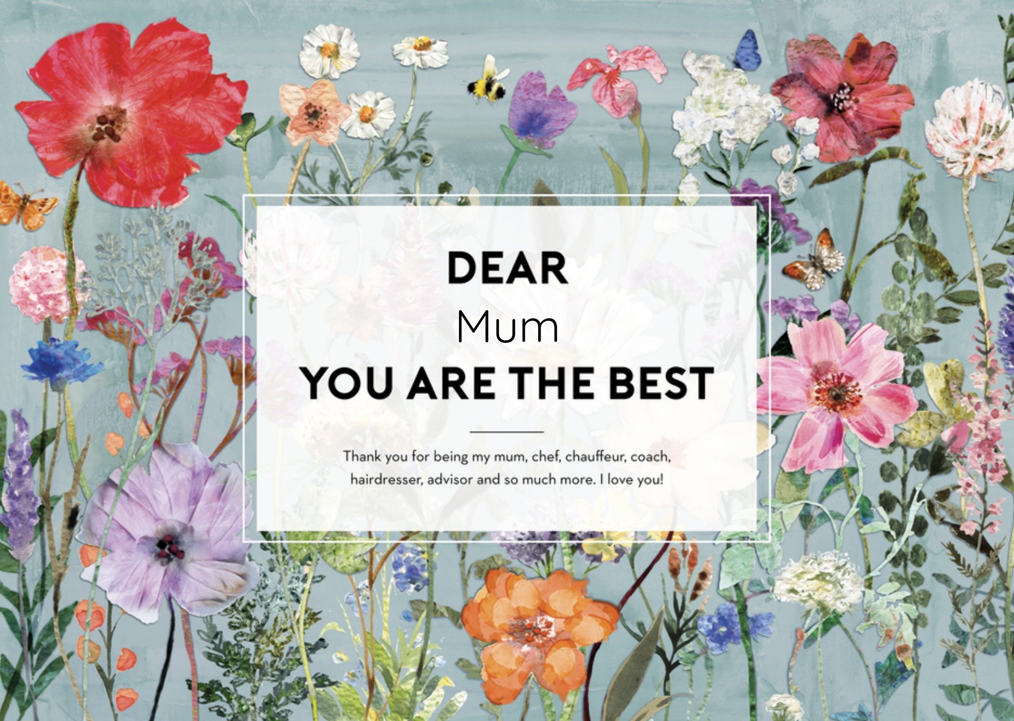 Moederdagkaart Bloemen Kaart The Gift Label