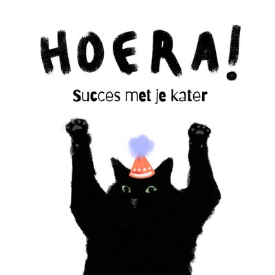 Greetz | Verjaardagskaart | Kater | Aanpasbare tekst