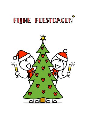 YH Tekent | Kerstkaart | Kerstboom