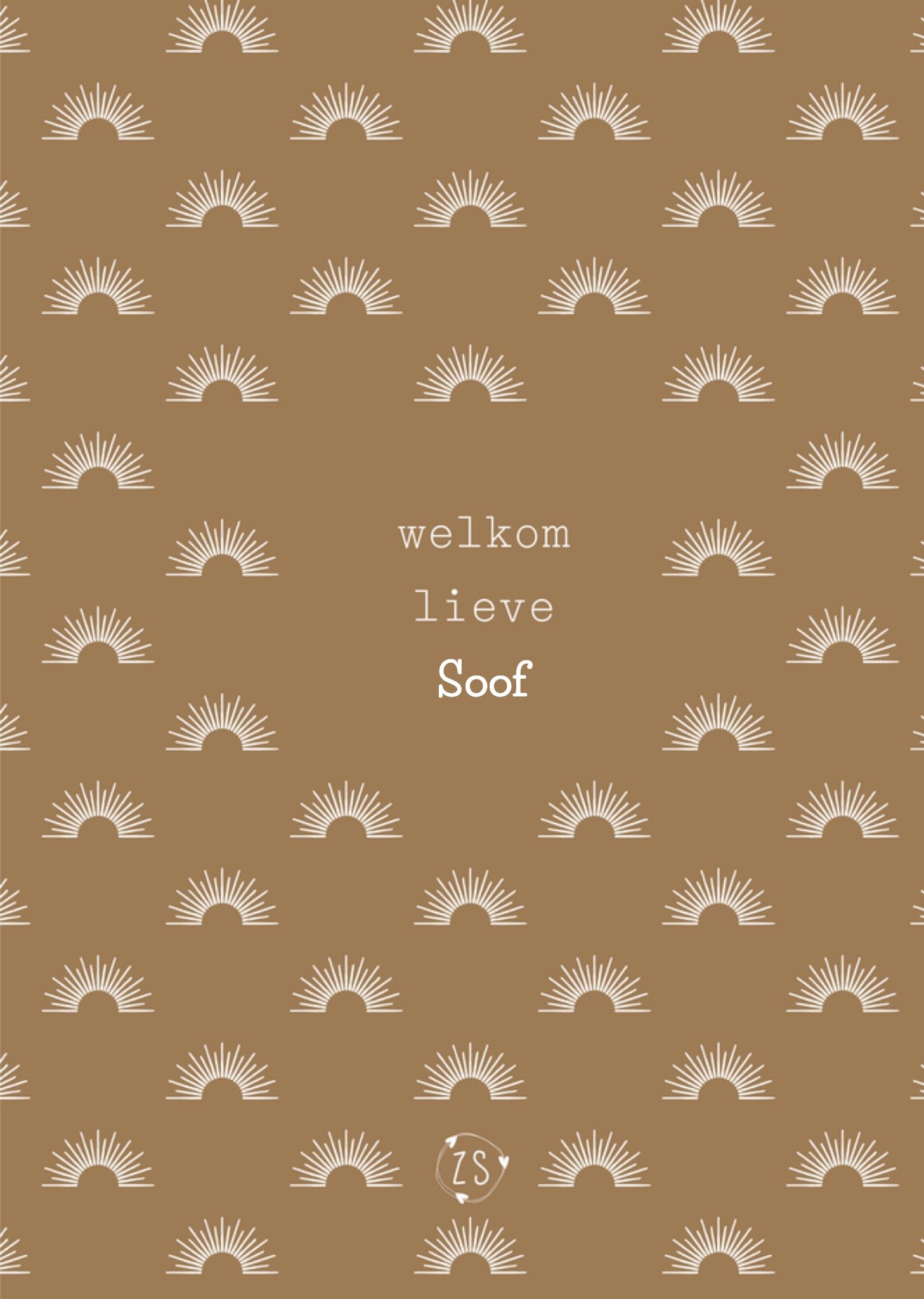 Zusss Geboortekaart Welkom Standard Card