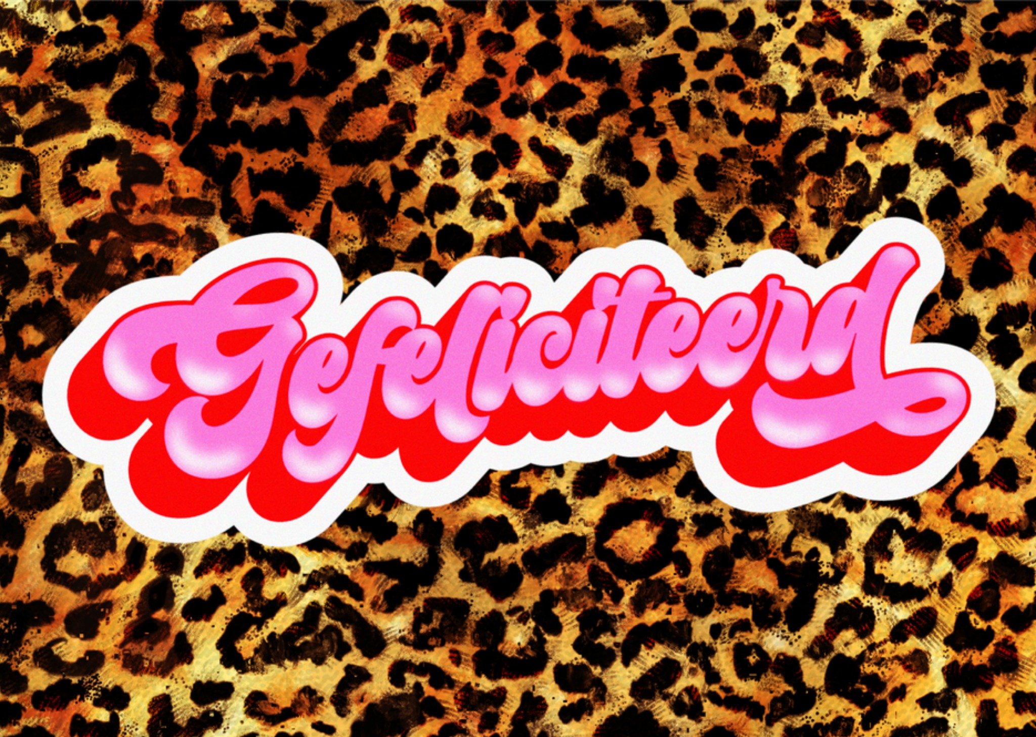 Verjaardagskaart gefeliciteerd Kaart Fred van Leer