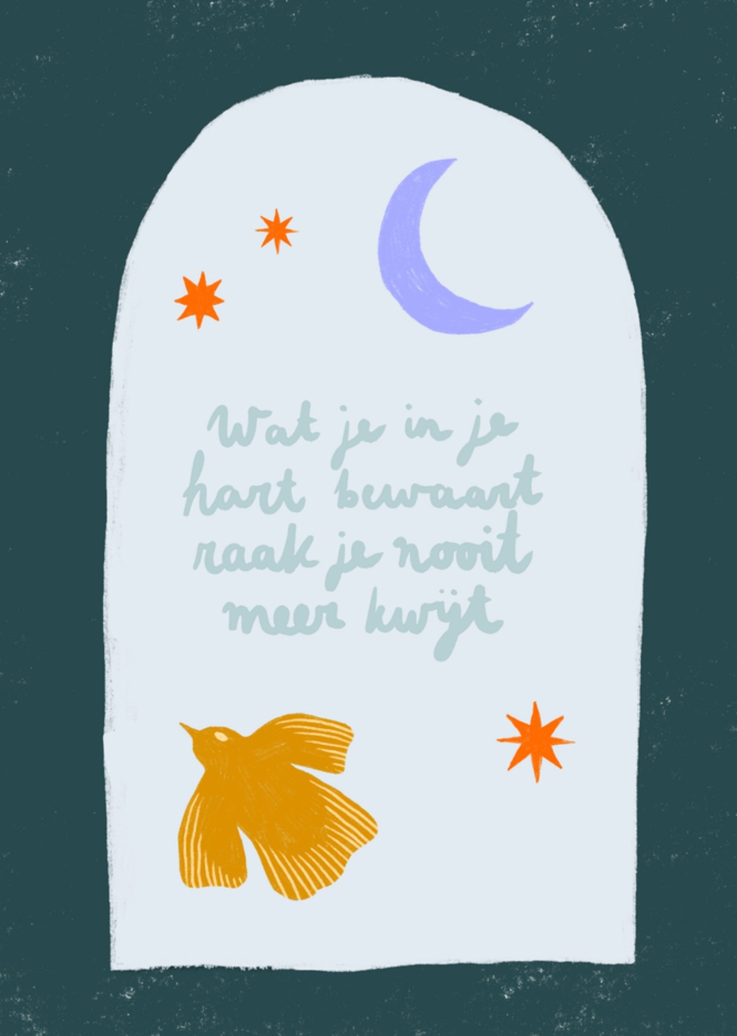 Greetz Condoleance Wat je in je hart bewaart raak je nooit meer kwijt Standard Card