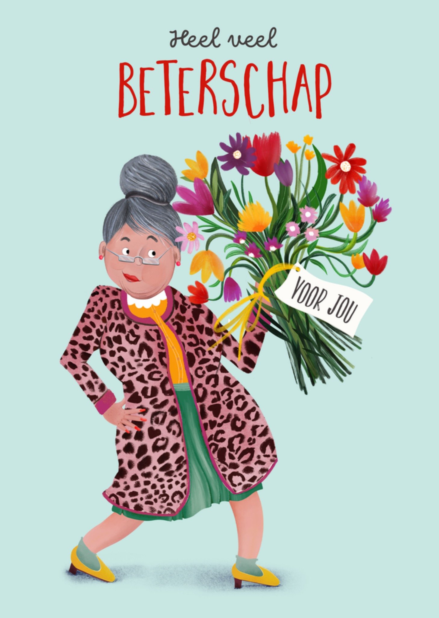 Patricia Hooning Beterschapskaart Heel veel beterschap Kaart Fishuals