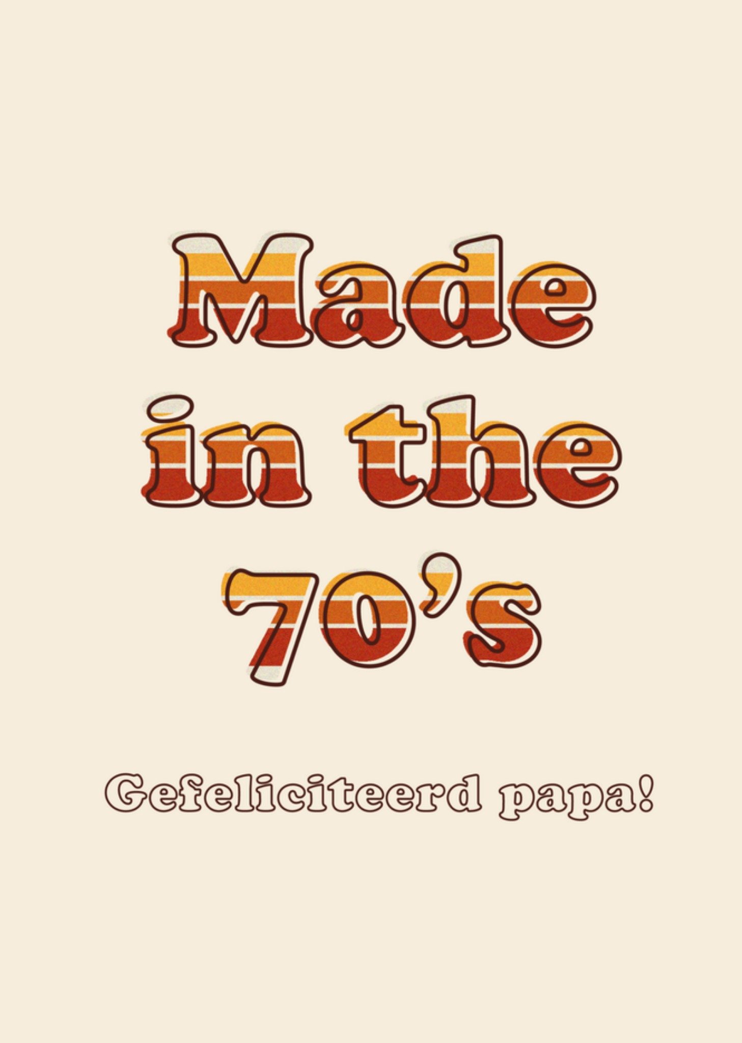 Verjaardagskaart 70