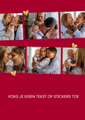 Hartjes Collage Foto Upload Eigen Tekst Kaart