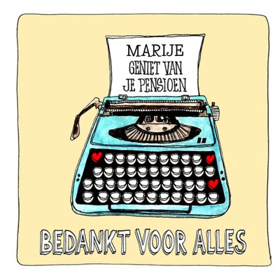 Sandysign | Pensioenkaart | Geniet Van Je Pensioen | Aanpasbaar tekst