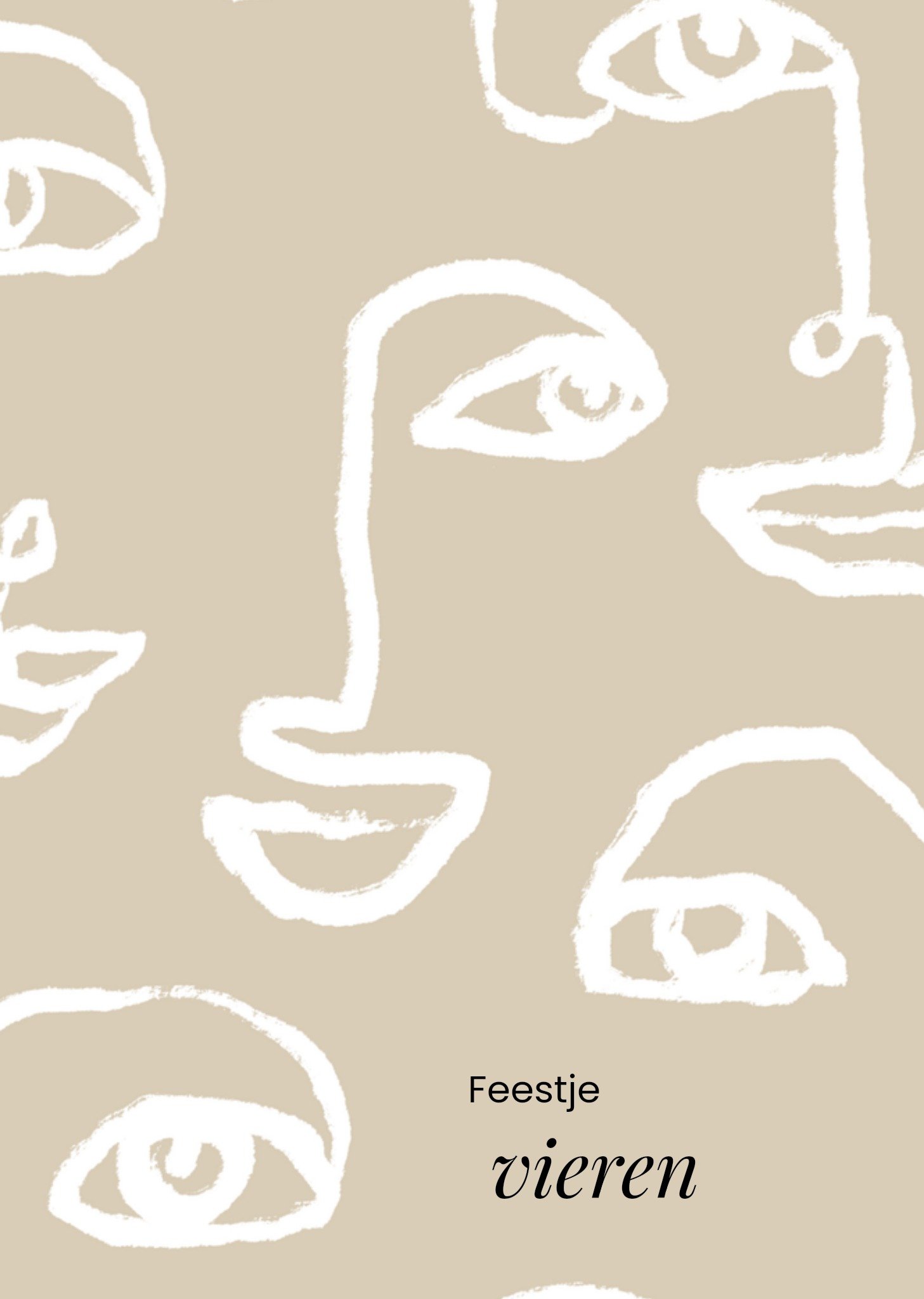 Verjaardagskaart gezicht feest Kaart Greetz