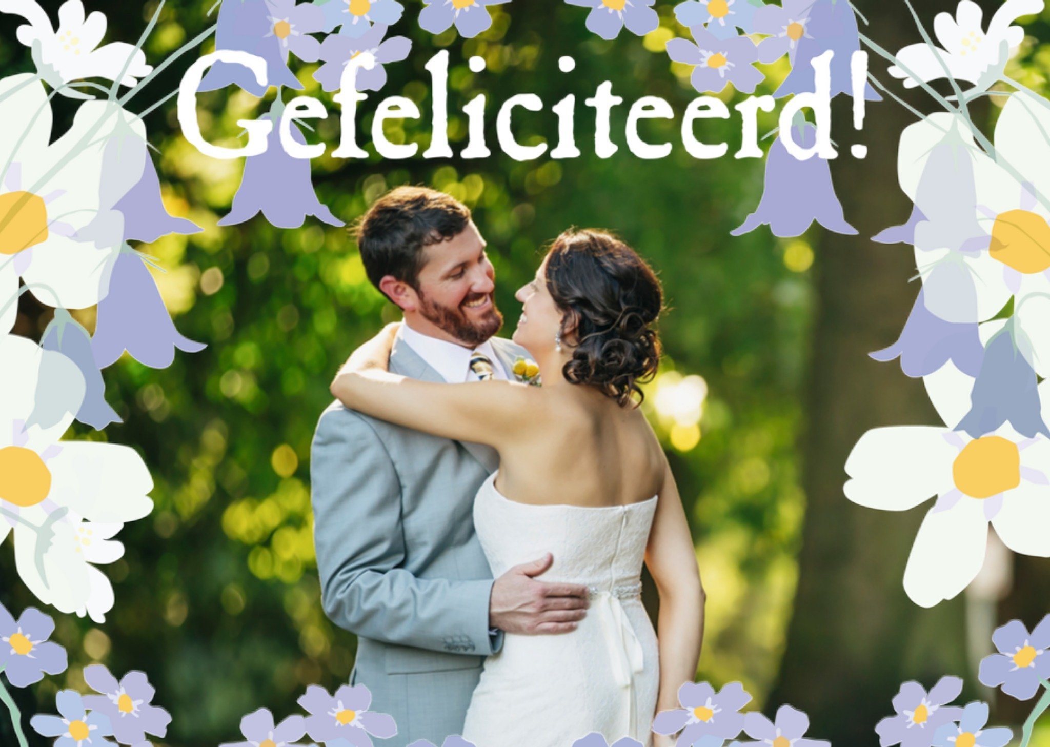 Greetz Huwelijkskaart met foto Standard Card