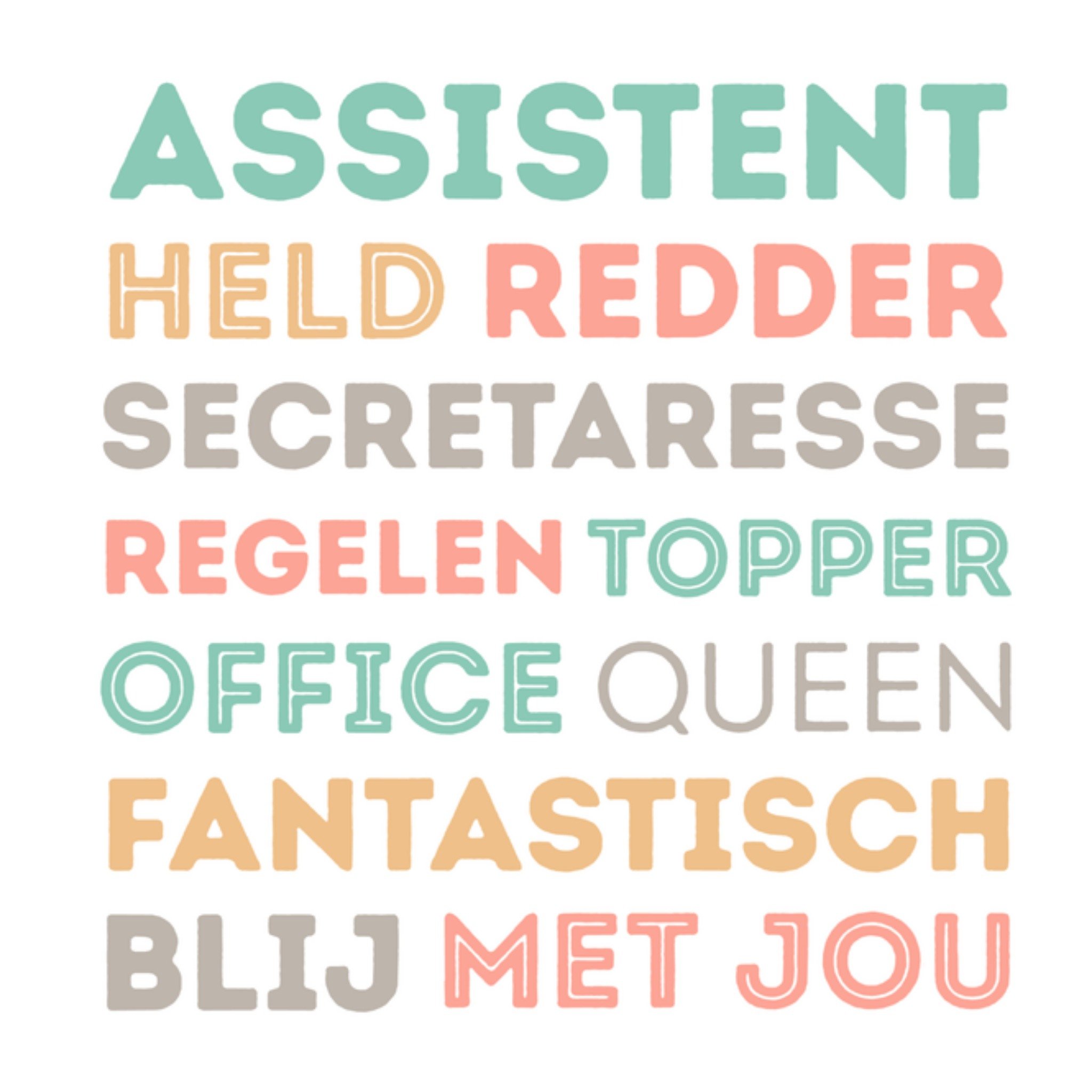 Greetz Secretaressedag woorden Vierkant