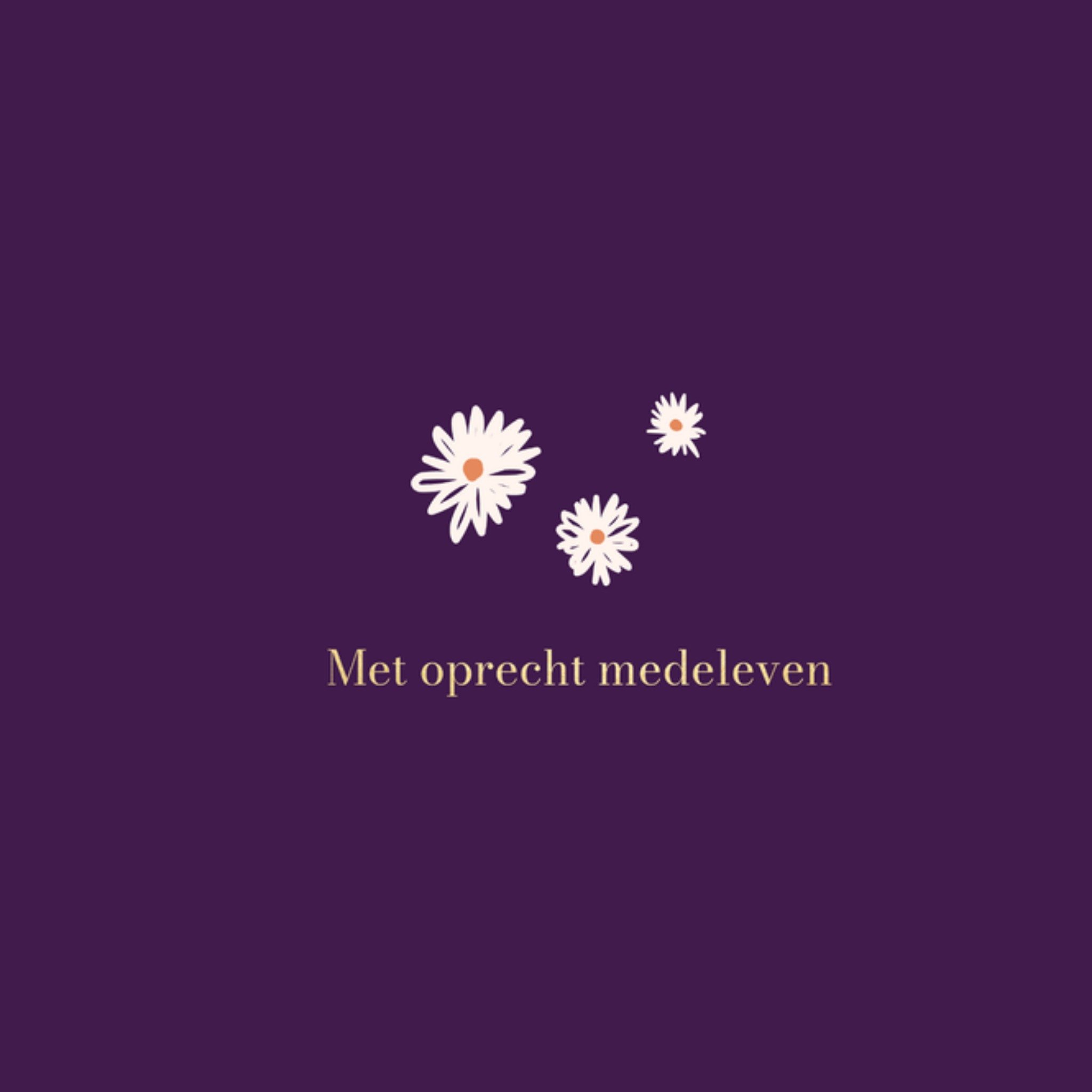 Greetz Condoleance Met oprecht medeleven Vierkant