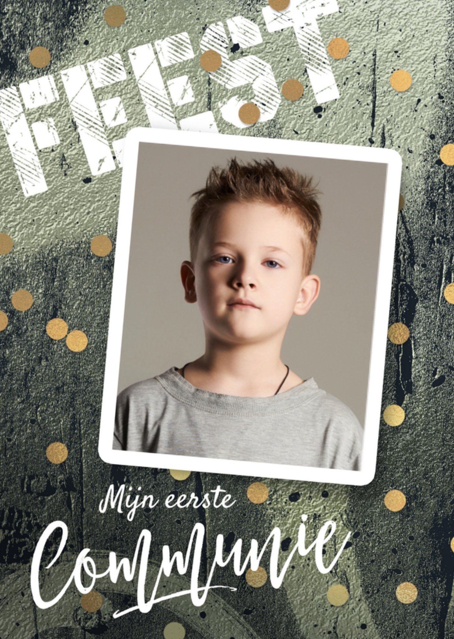 Luckz Uitnodiging Communie Met foto Standard Card
