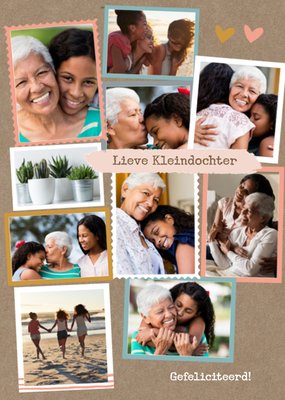 Lieve Kleindochter Collage Gefeliciteerd Kaart