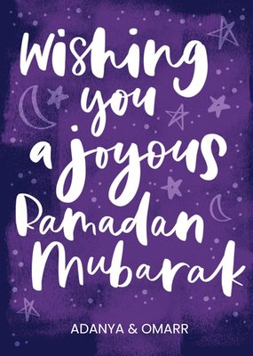 Geïllustreerd Maan En Sterren Ramadan Kaart
