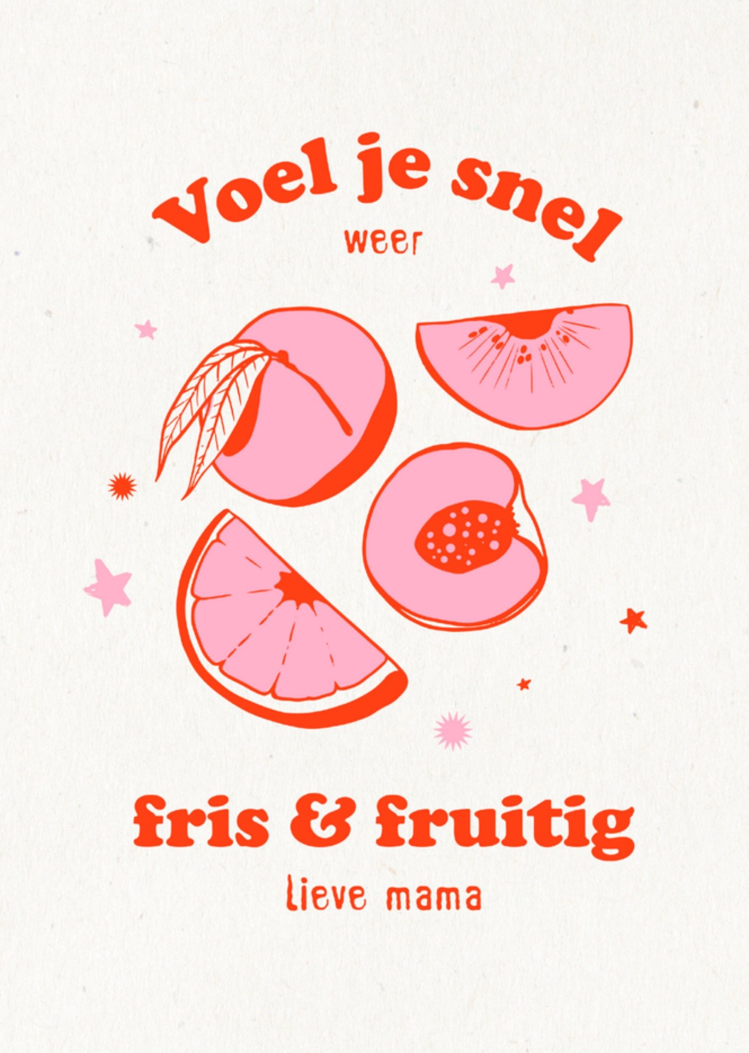 Beterschapskaart fris en fruitig mama Greetz