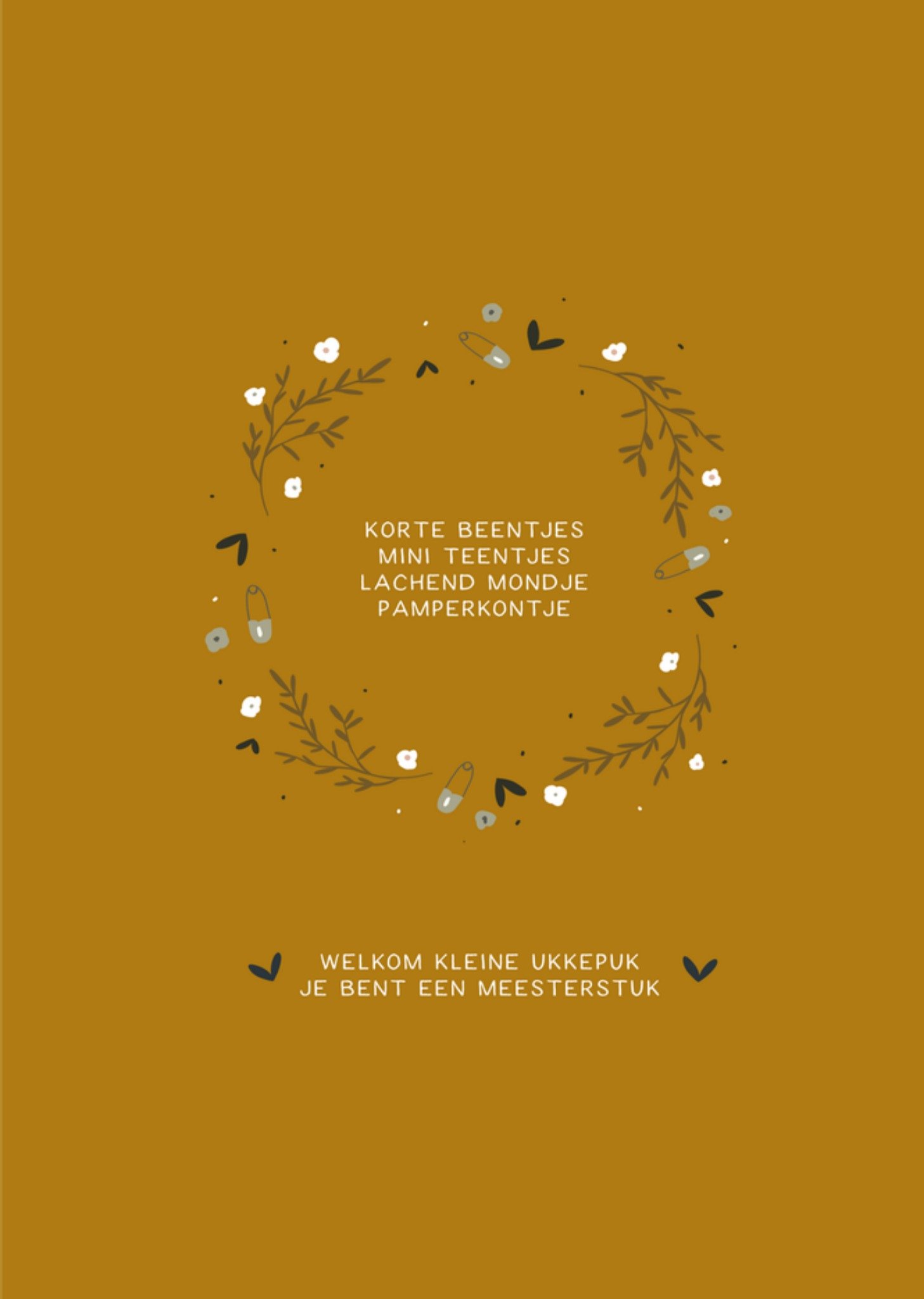 Geboortekaart kleine ukkepuk Kaart Dagelijksebroodkruimels