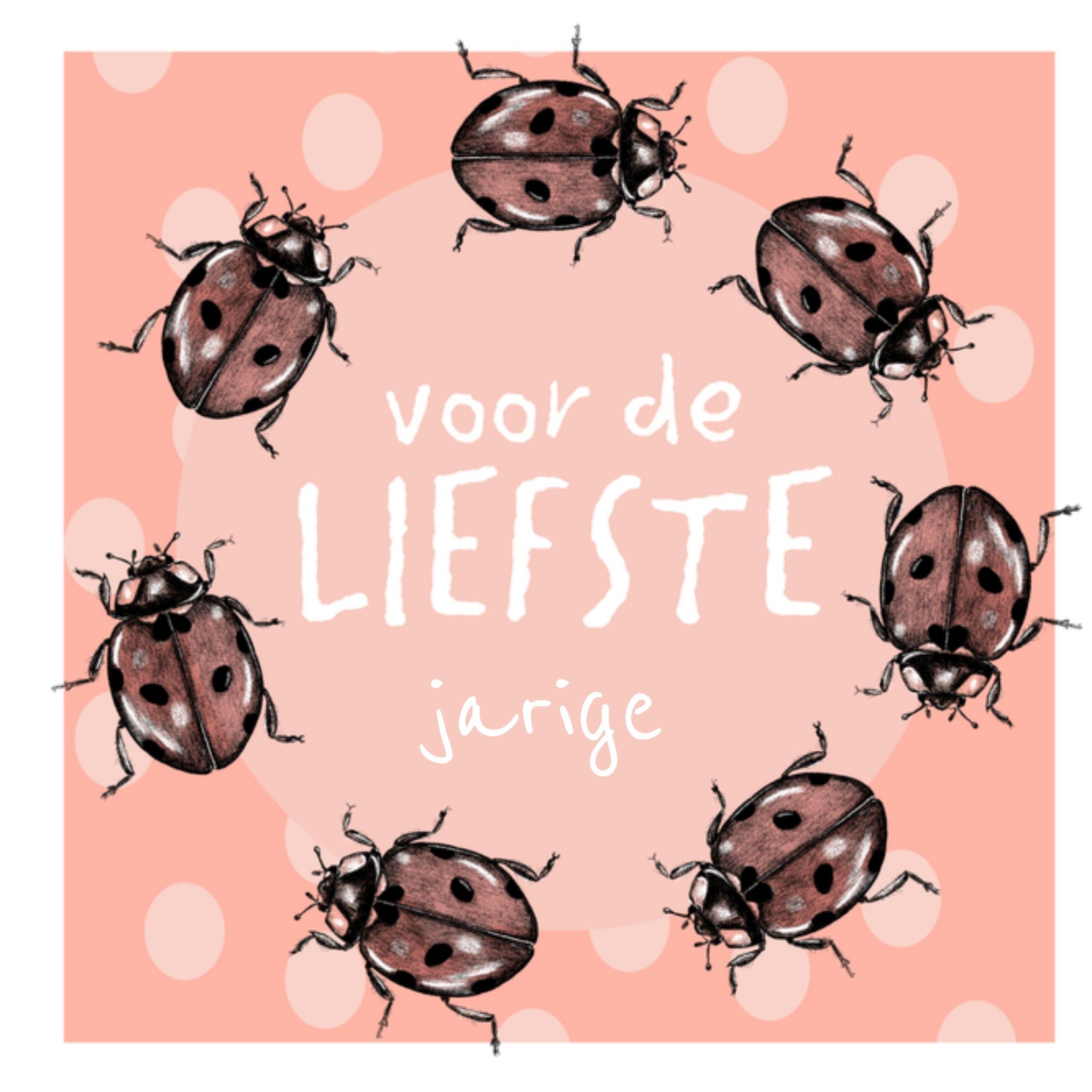 Greetz Verjaardagskaart lieveheersbeestjes Vierkant