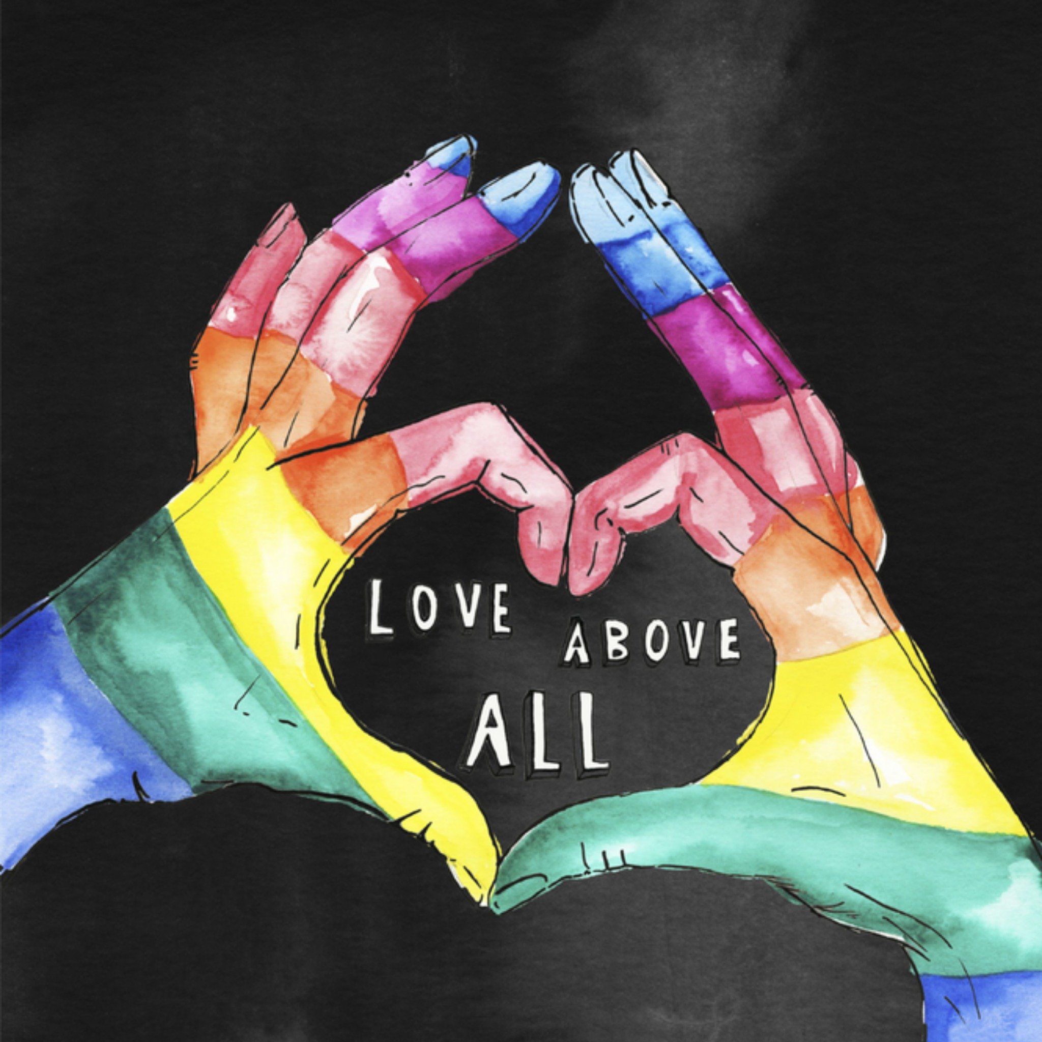 Liefdeskaart kleurrijk Vierkante Kaart Marie Bodié