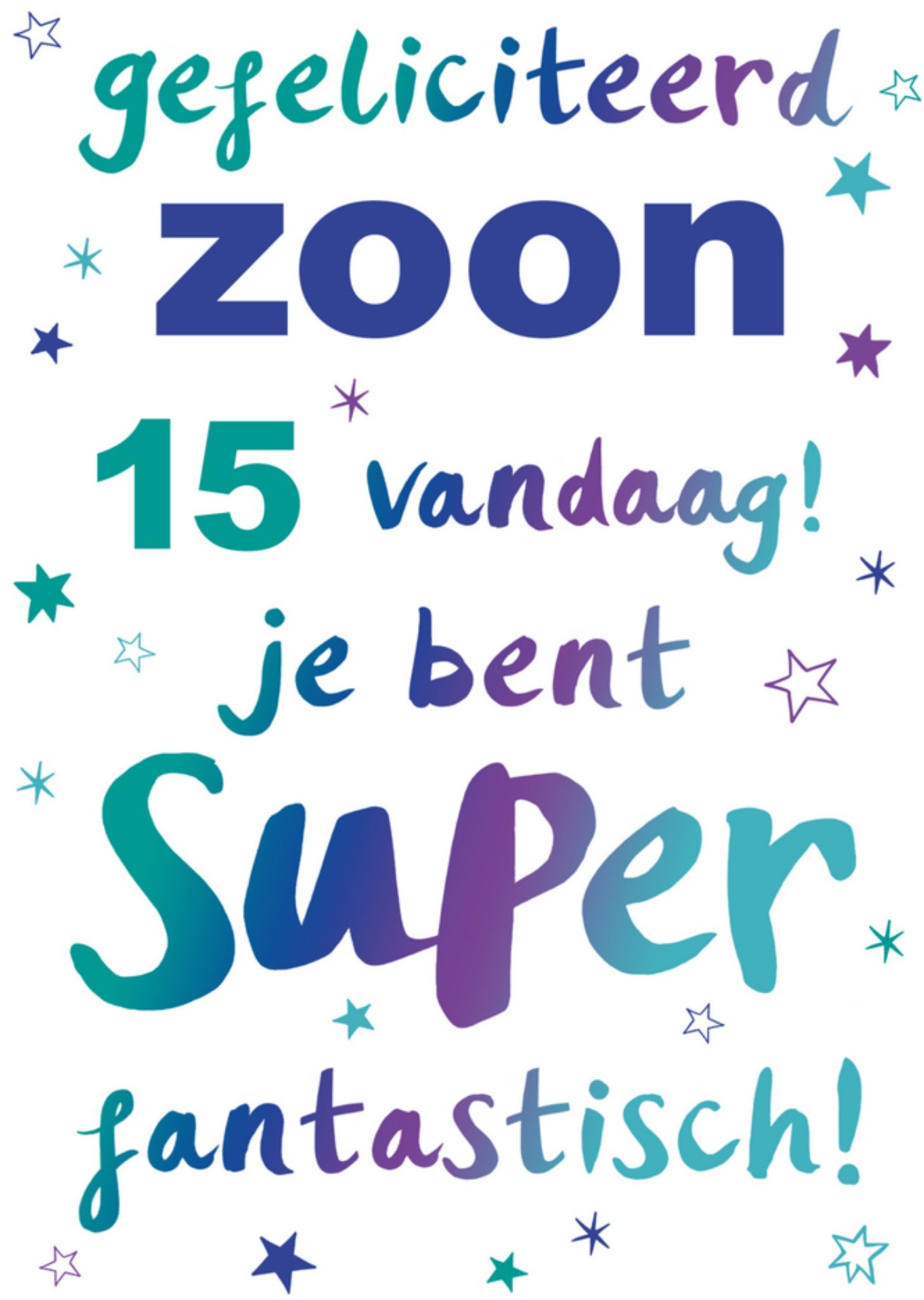 Verjaardagskaart zoon 15 jaar Kaart Paperlink