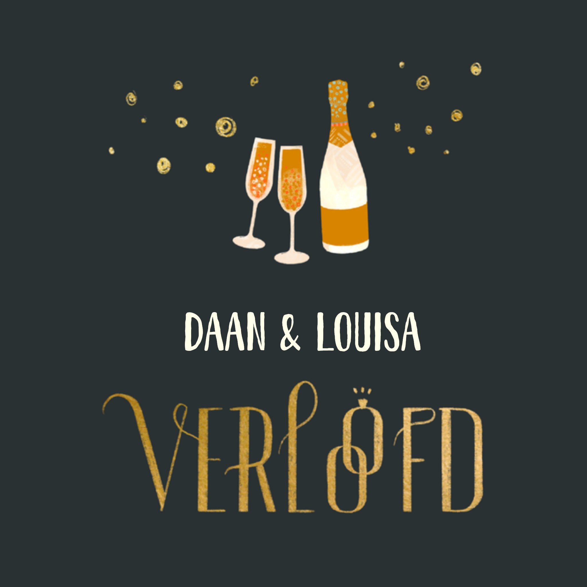 Greetz Huwelijkskaart Verloven Vierkant