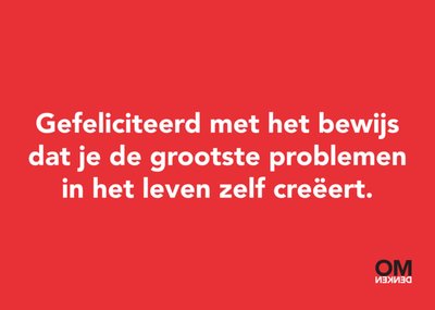 Omdenken | Denken aan kaart | Grootste problemen in het leven