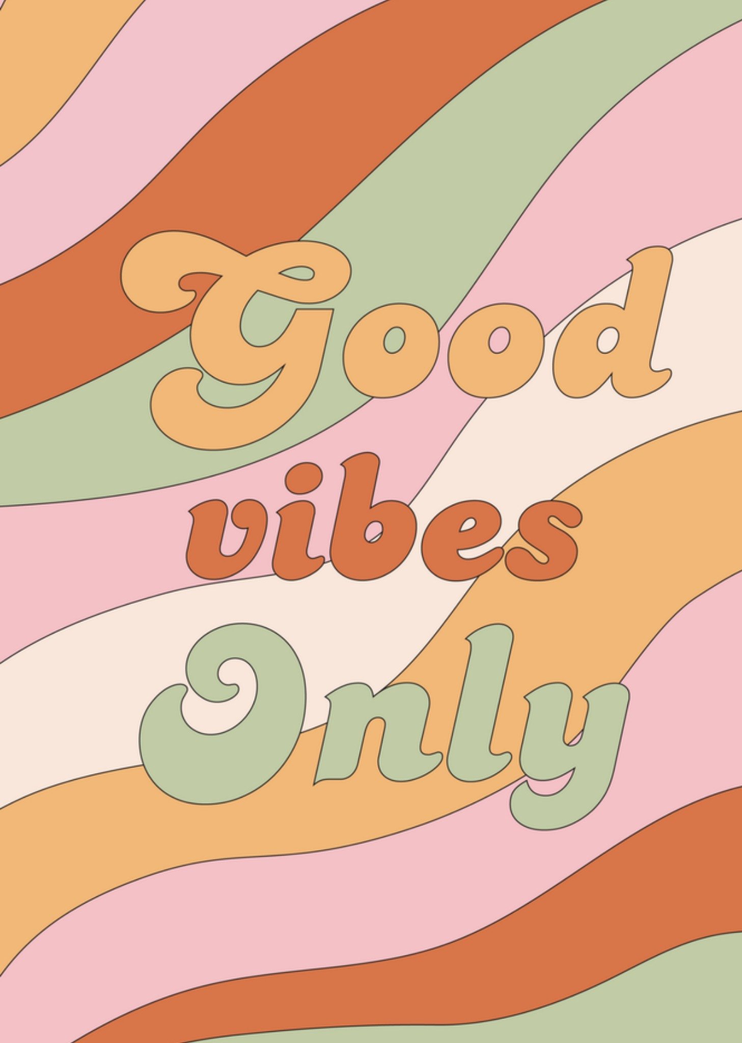 Denken aan kaart good vibes only Greetz