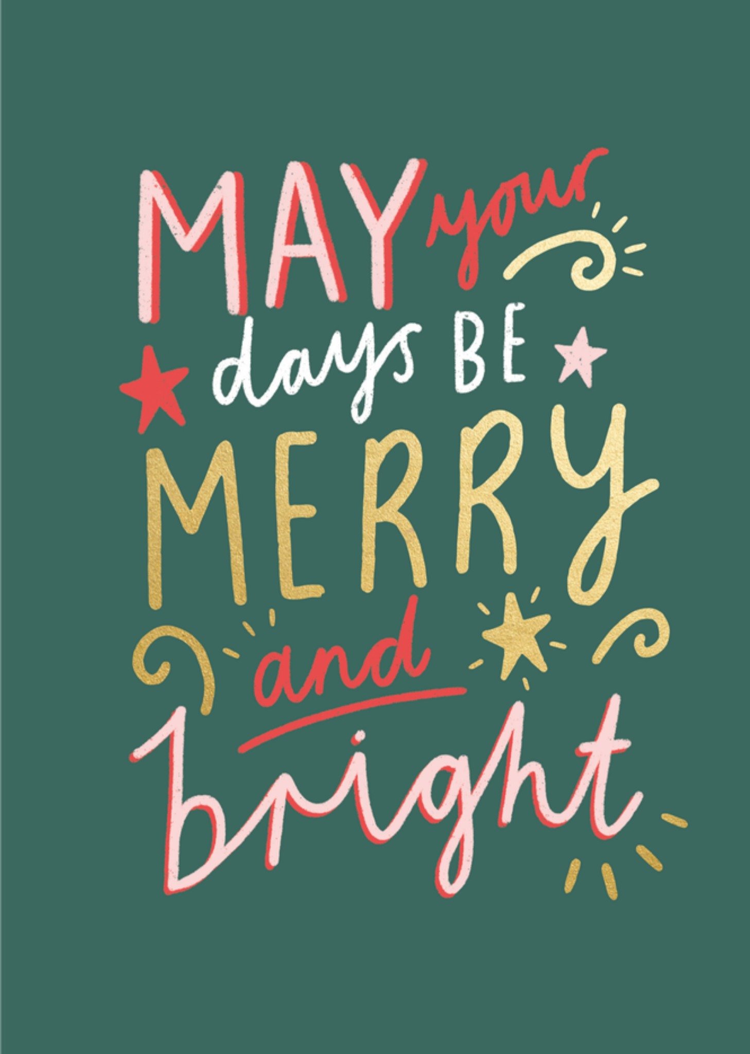 Hotchpotch Kerstkaart Merry and Bright Standard Card