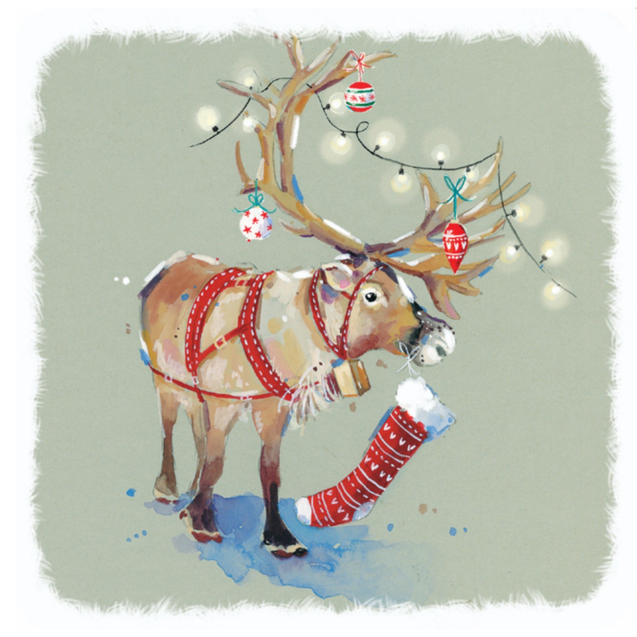 Kerstkaart Eland Ling Design