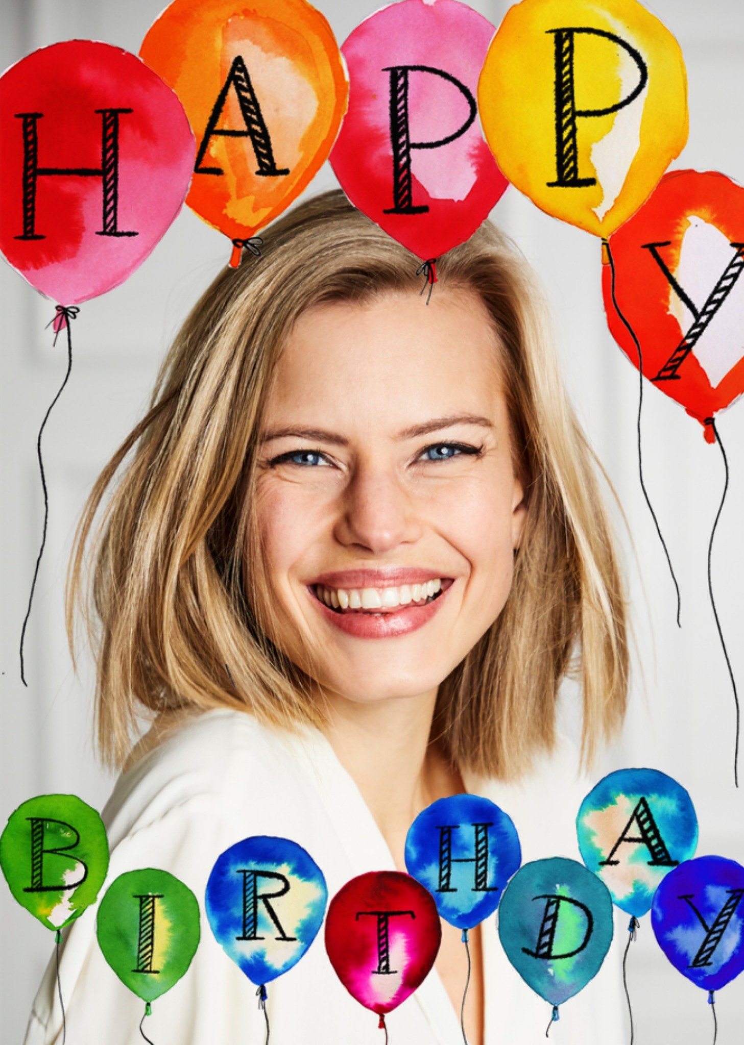 Marie Bodie Verjaardagskaart Ballonnen Met foto Kaart Marie Bodié