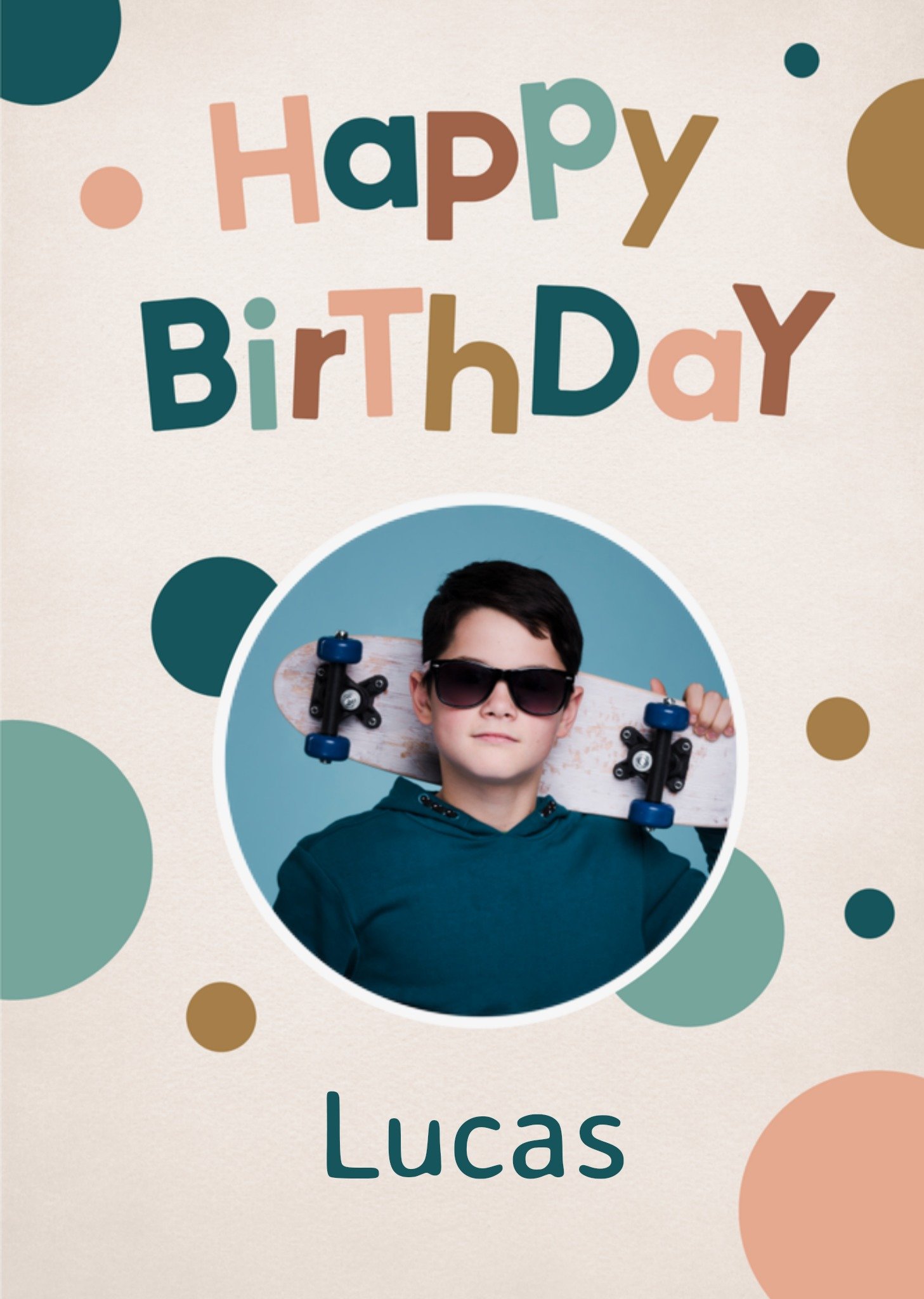 Verjaardagskaart Met foto en naam Kaart Papercute