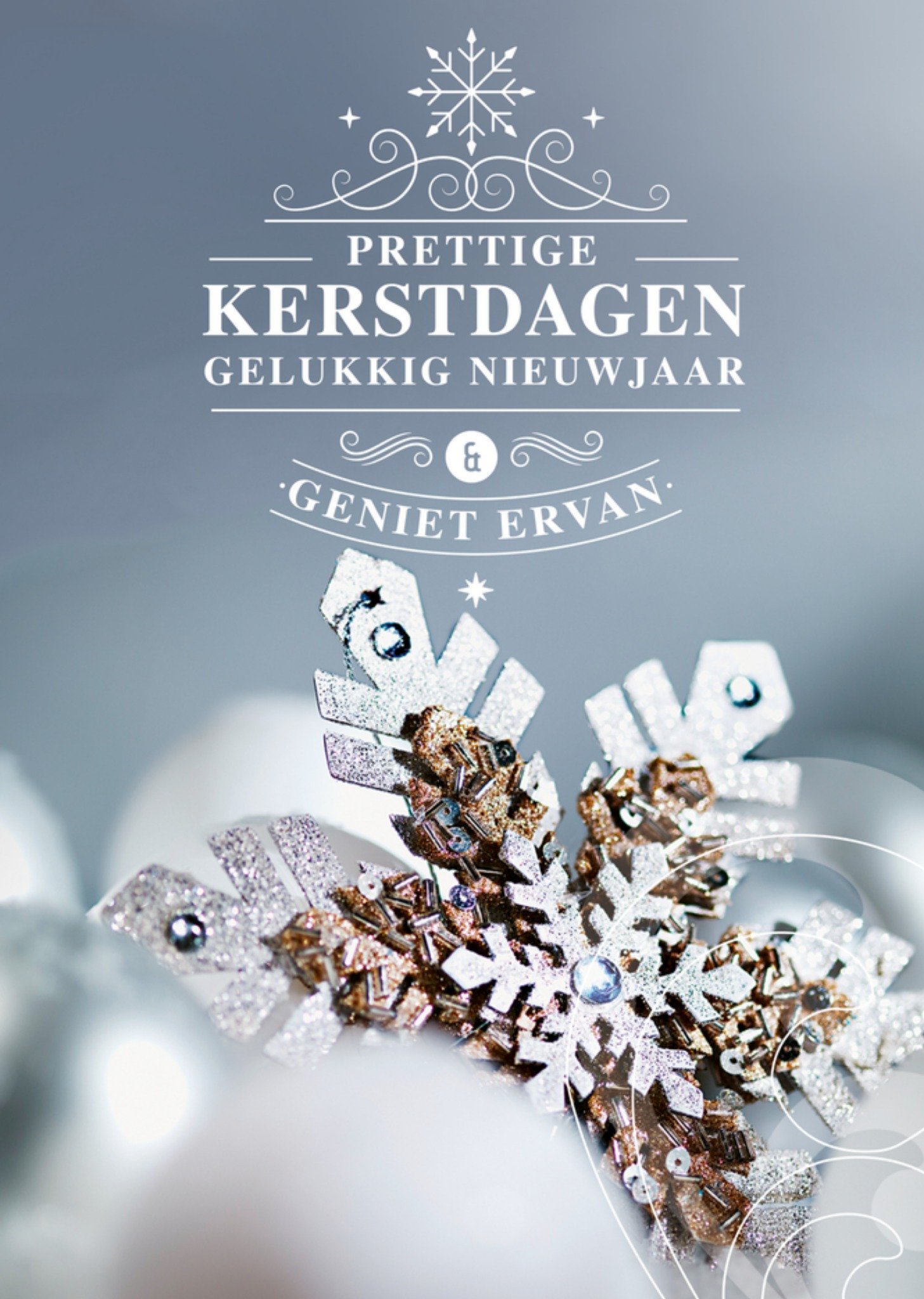 Kerstkaart sneeuw Paperclip