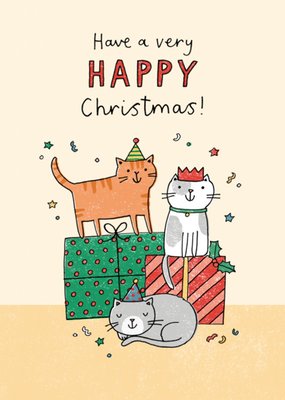 Jenny Seddon | Kerstkaart | Vrolijk | Kat