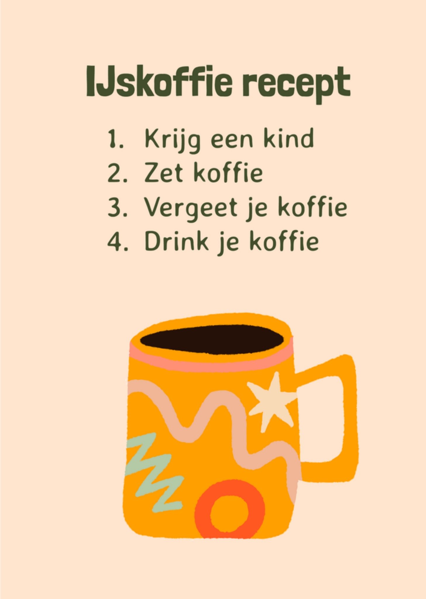 Moederdagkaart Ijskoffie Greetz