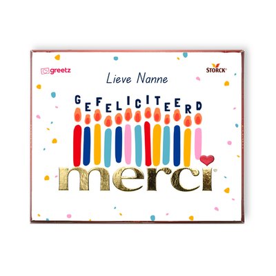 Merci | Gefeliciteerd met eigen naam  | 250gr