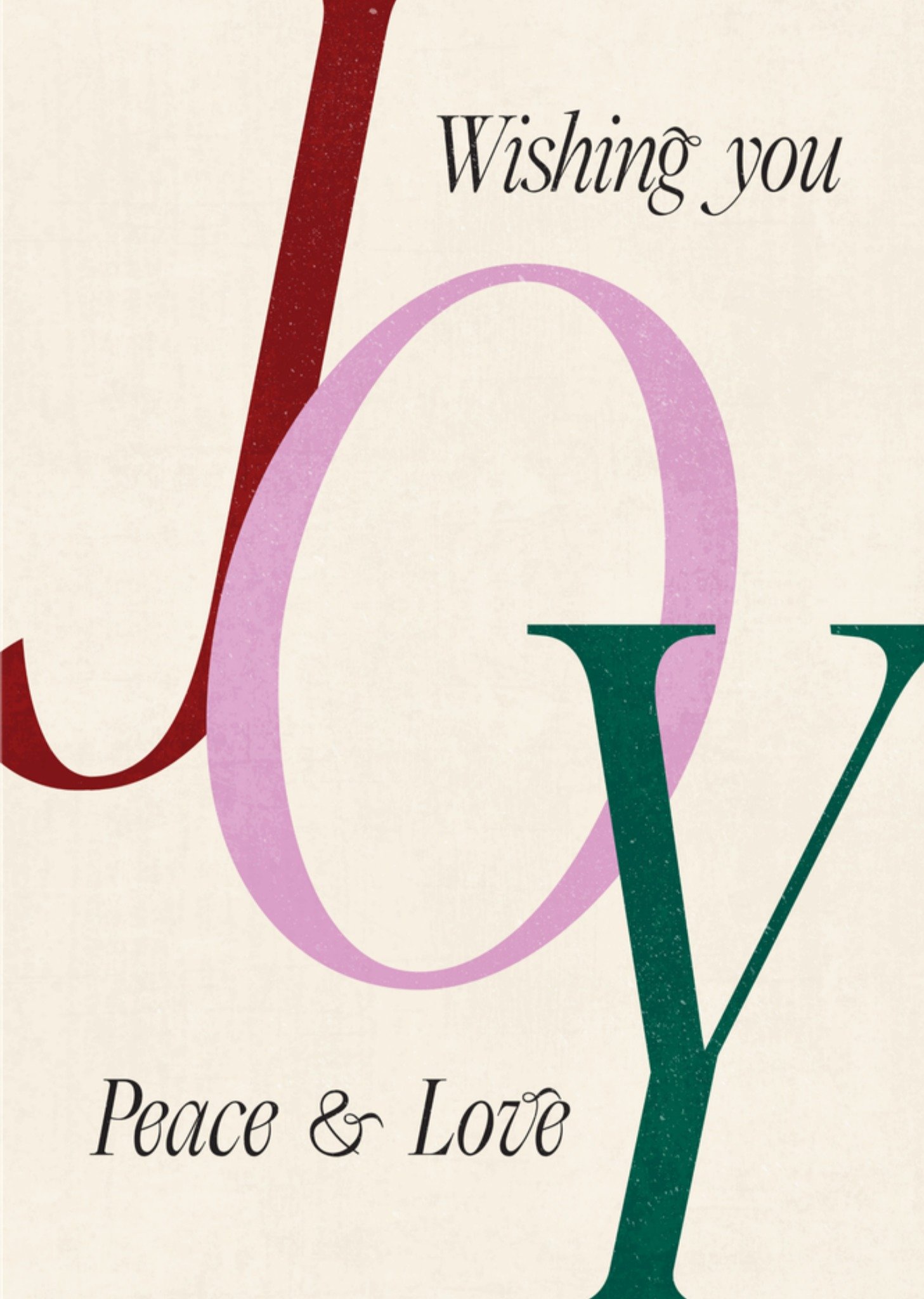 Melolelo Kerstkaart Joy, peace and love Standard Card